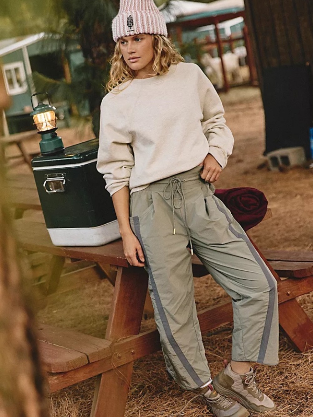 Free people free movement camp is here size XS color sage combo joggers
